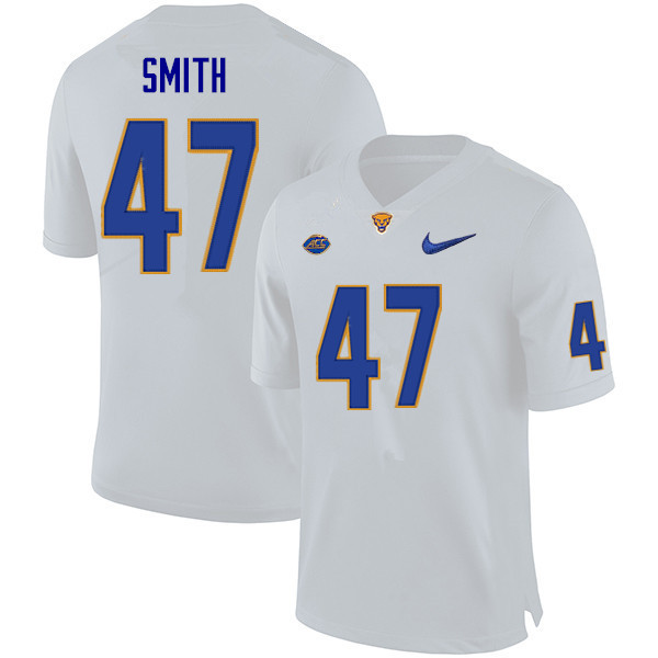 Men #47 Caden Smith Pitt Panthers College Football Jerseys Sale-White